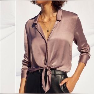 Wilfred (Aritzia) Tie Front Blouse NWOT